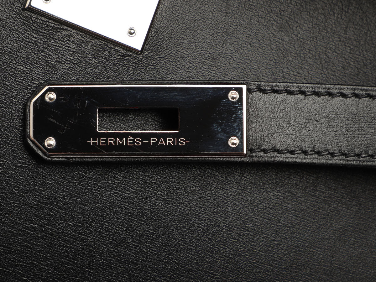 Hermès Black Box Calfskin Kelly 28 - Image 9