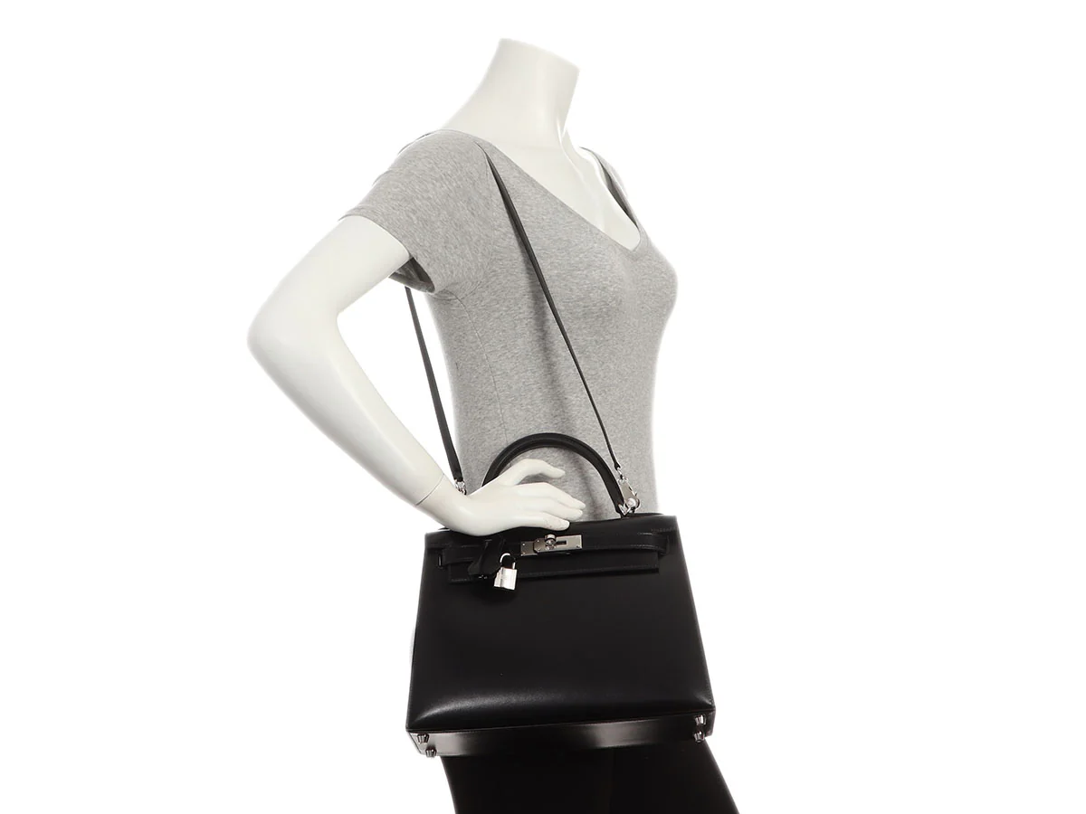 Hermès Black Box Calfskin Kelly 28 - Image 11
