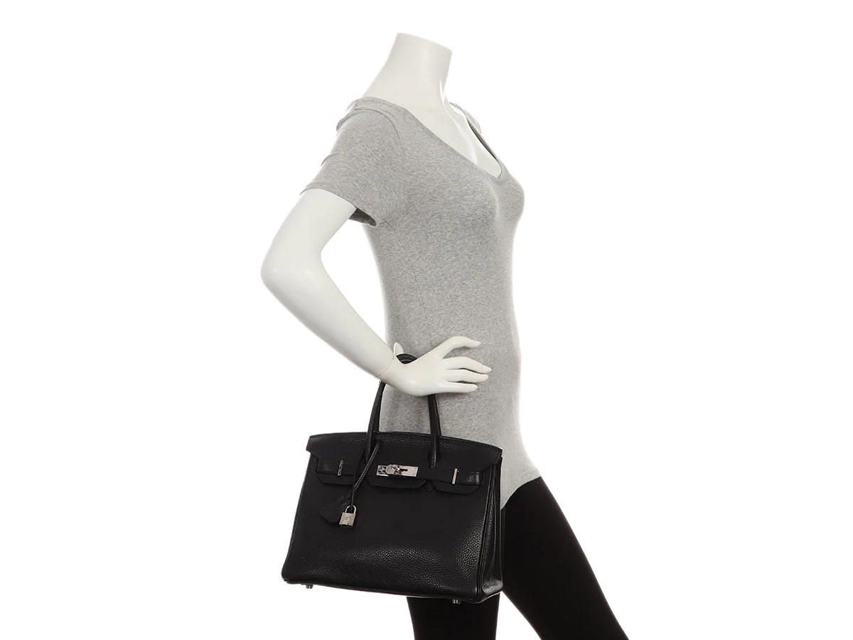 Hermès Black Clémence Birkin 30 - Image 11