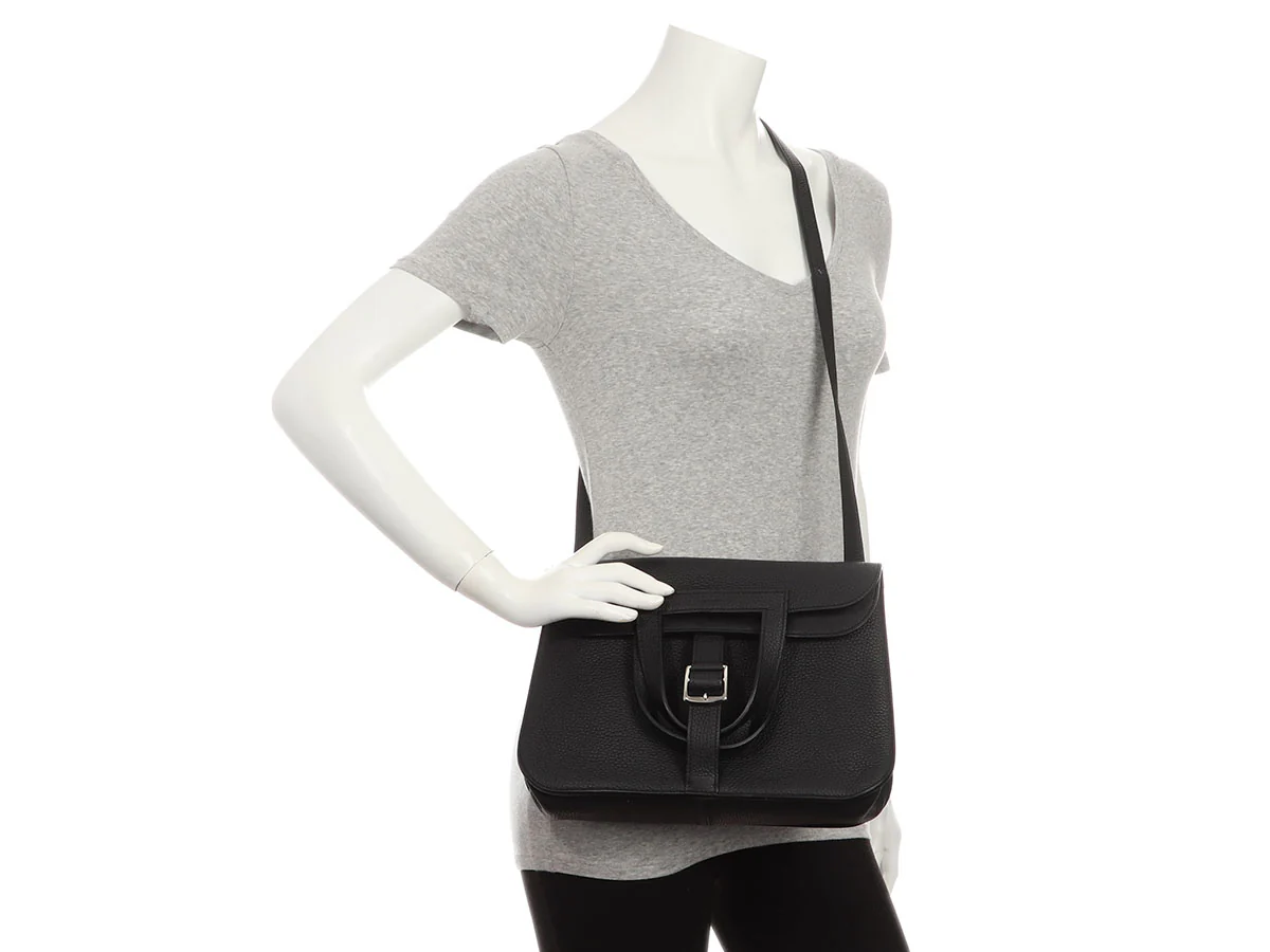 Hermès Black Clémence Halzan 31 - Image 10