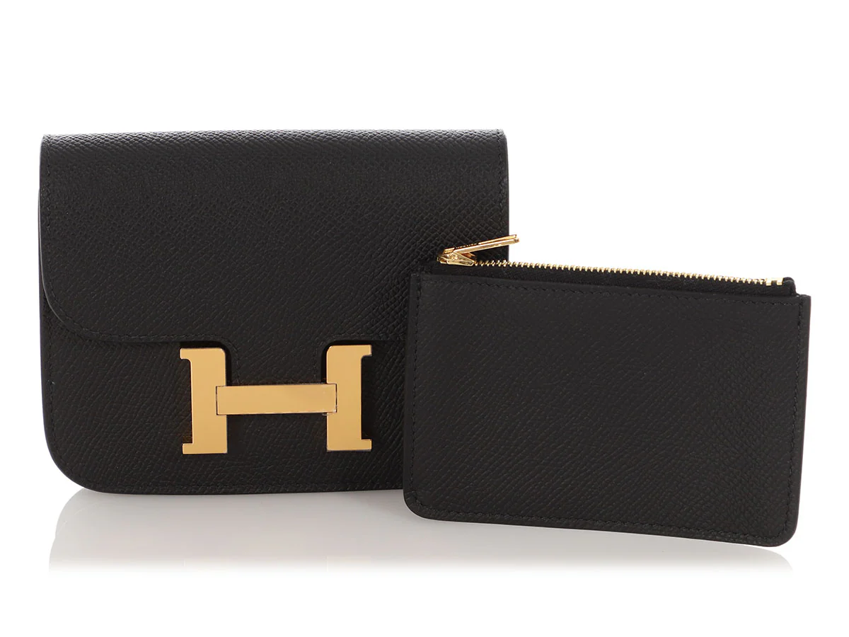 Hermès Black Epsom Constance Slim Wallet - Image 2