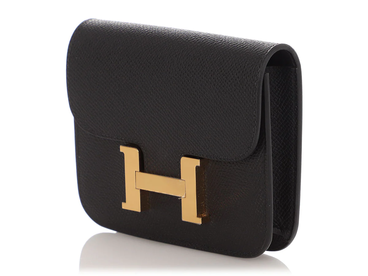 Hermès Black Epsom Constance Slim Wallet - Image 4