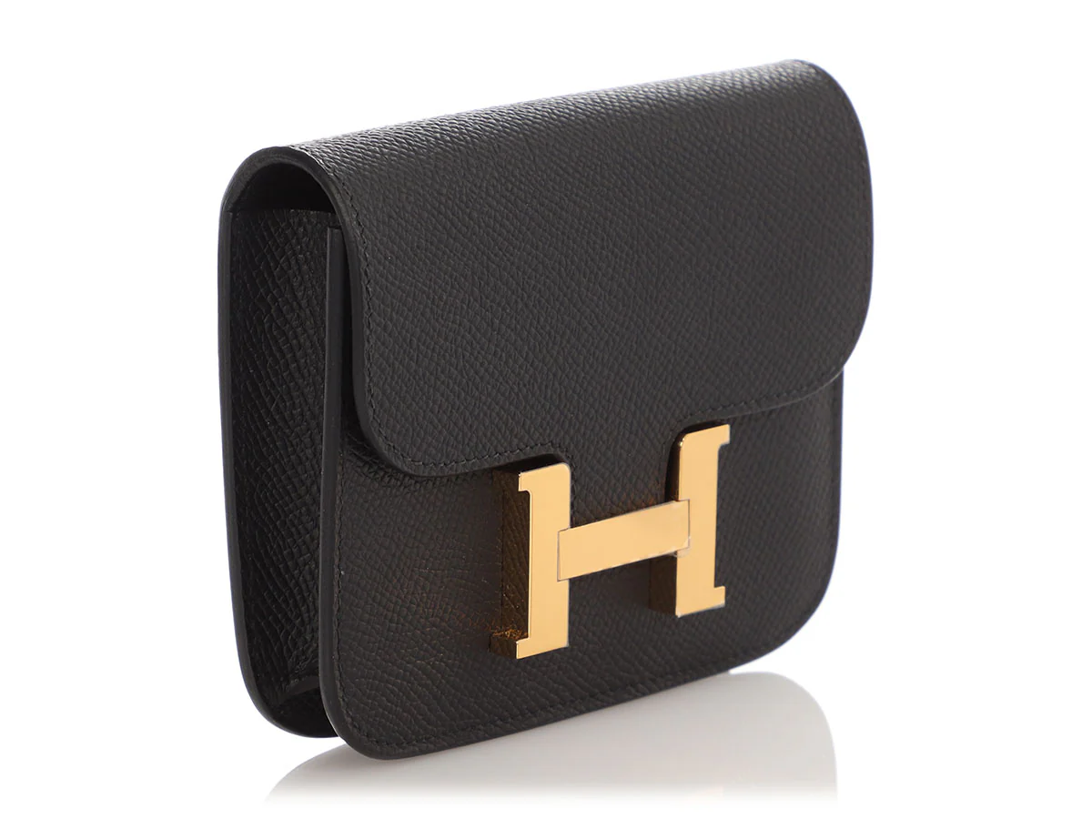 Hermès Black Epsom Constance Slim Wallet - Image 6