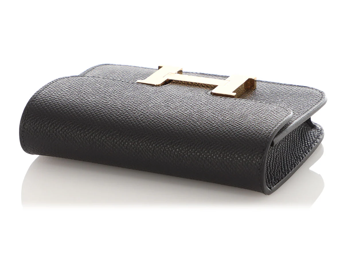 Hermès Black Epsom Constance Slim Wallet - Image 8