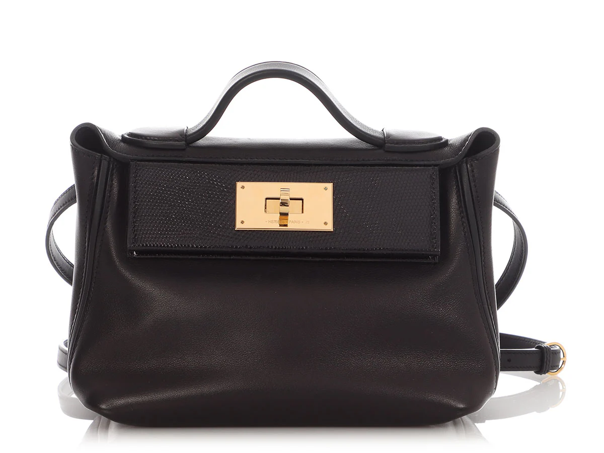 Hermès Black Swift and Lizard Touch 24/24 21