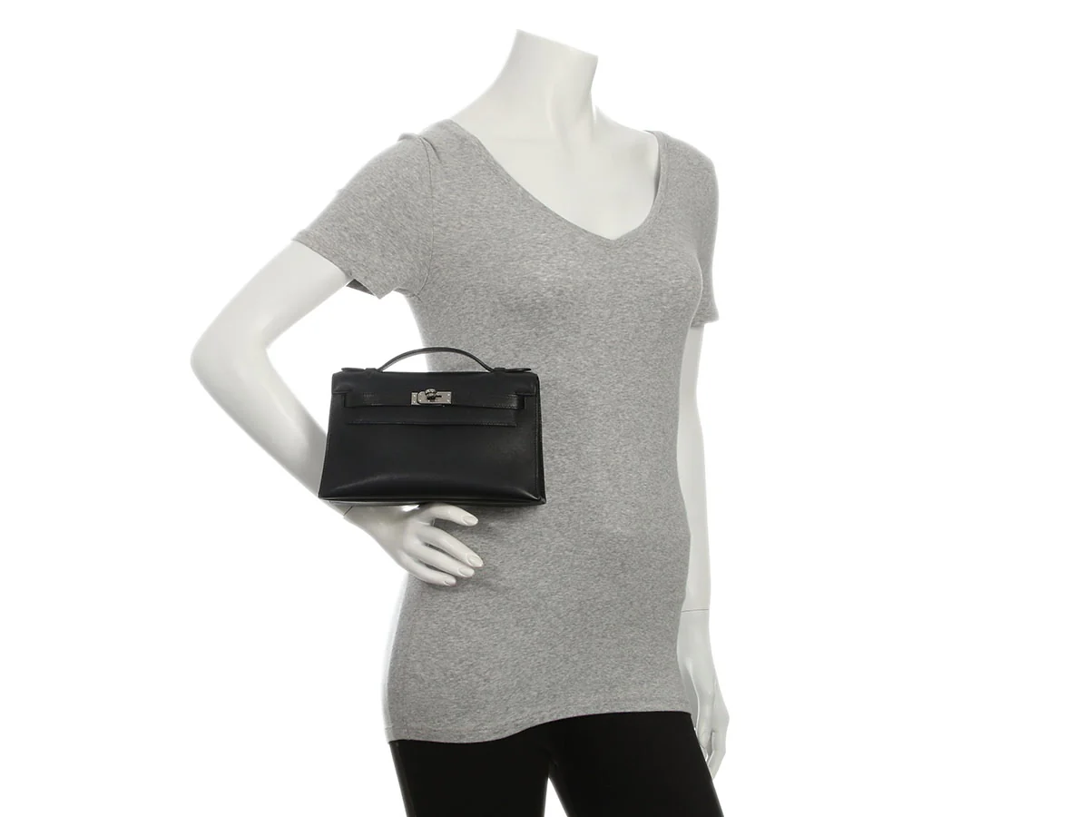 Hermès Black Swift Kelly Pochette - Image 11