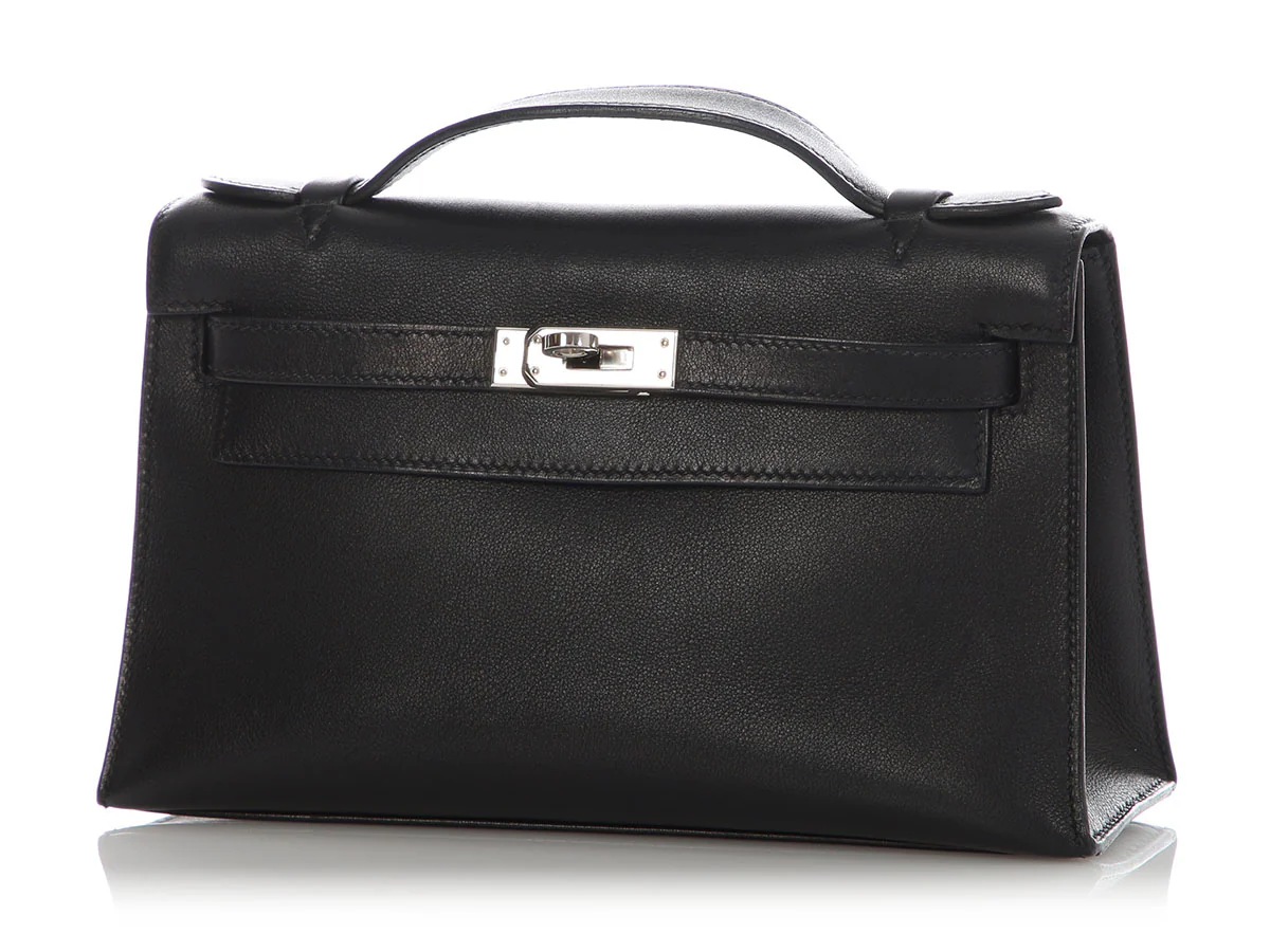 Hermès Black Swift Kelly Pochette - Image 2
