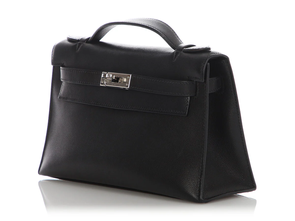 Hermès Black Swift Kelly Pochette - Image 3
