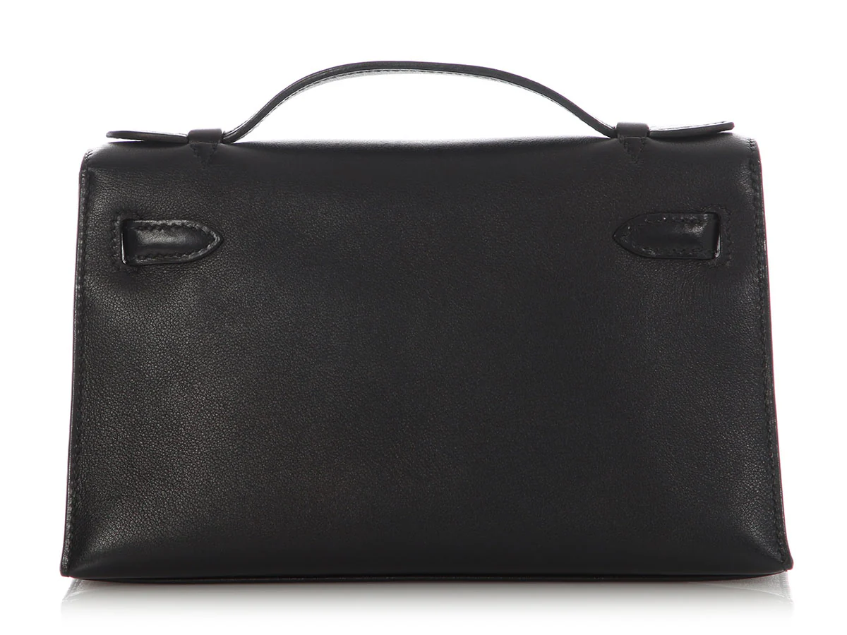 Hermès Black Swift Kelly Pochette - Image 4