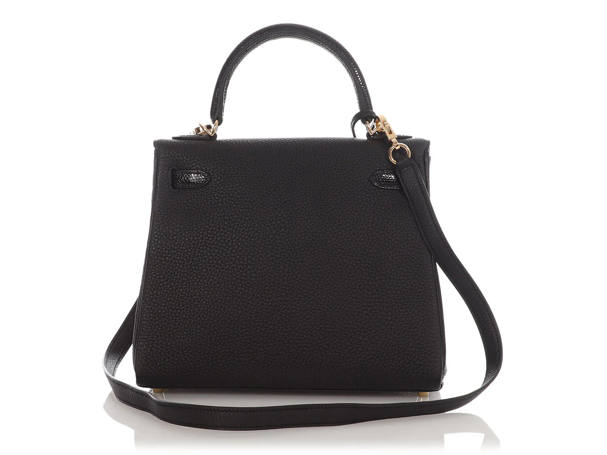 Hermès Black Togo and Lizard Kelly Touch 25 - Image 4