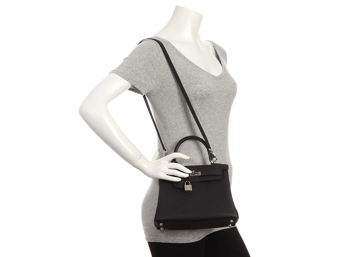 Hermès Black Togo Kelly 25 - Image 11