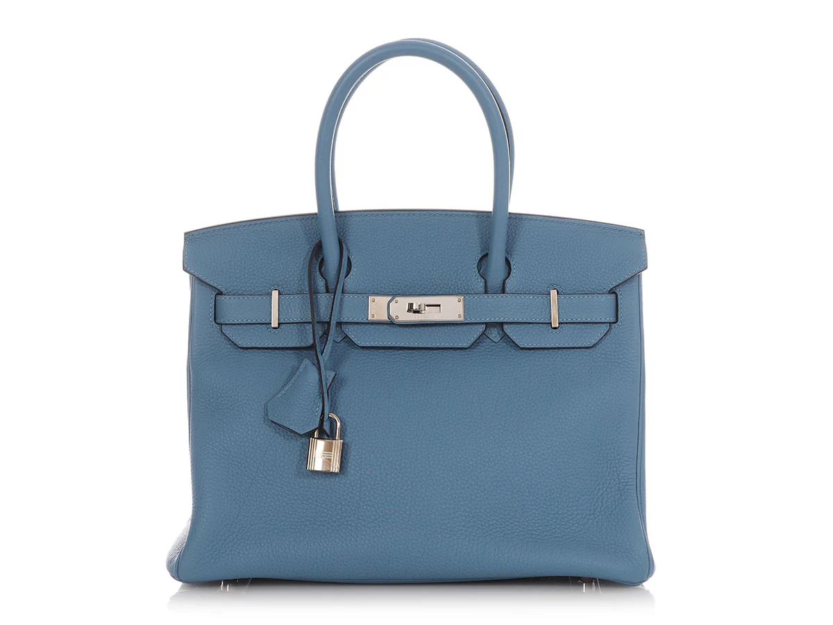 Hermès Bleu Azur Togo Birkin 30