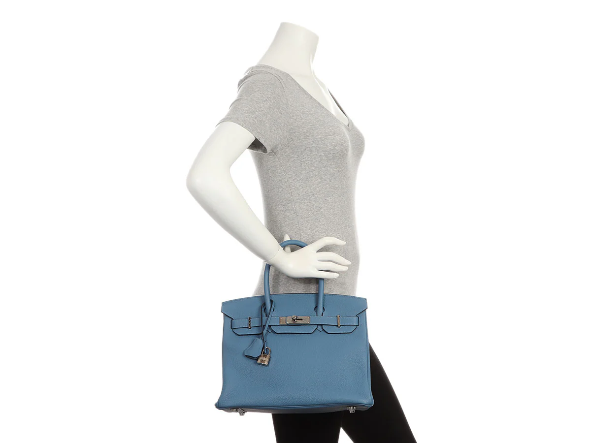 Hermès Bleu Azur Togo Birkin 30 - Image 11