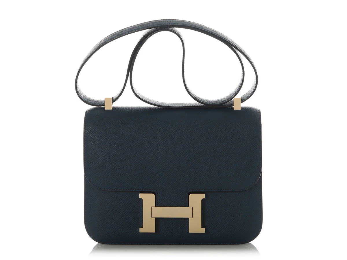 Hermès Bleu de Prusse Epsom Constance Mirror 1-24