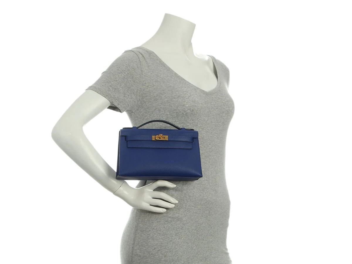 Hermès Bleu Electrique Epsom Kelly Pochette - Image 11