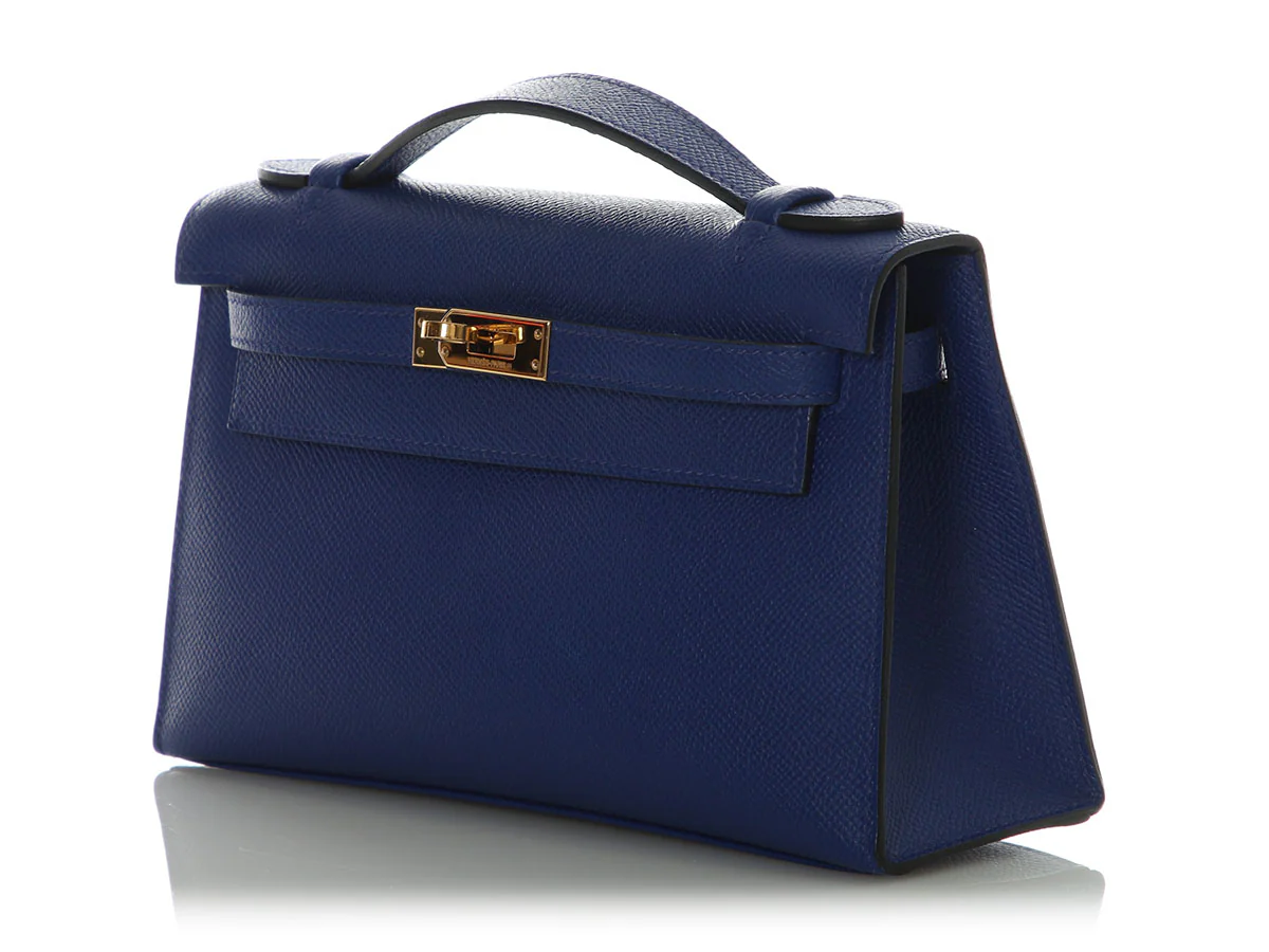 Hermès Bleu Electrique Epsom Kelly Pochette - Image 3
