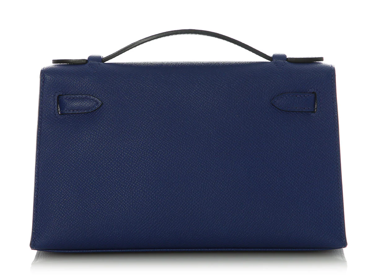 Hermès Bleu Electrique Epsom Kelly Pochette - Image 4