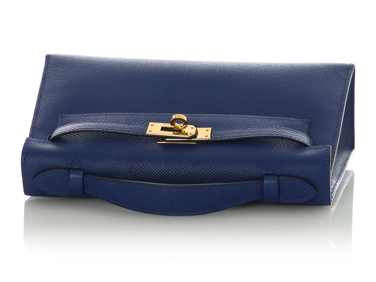 Hermès Bleu Electrique Epsom Kelly Pochette - Image 7