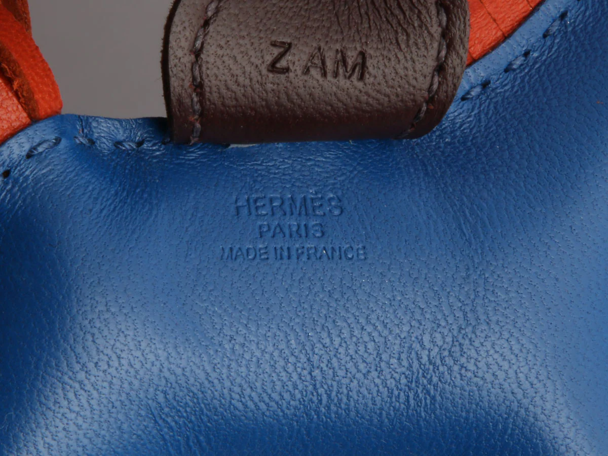 Hermès Bleu France Lambskin Rodeo Bag Charm PM - Image 4