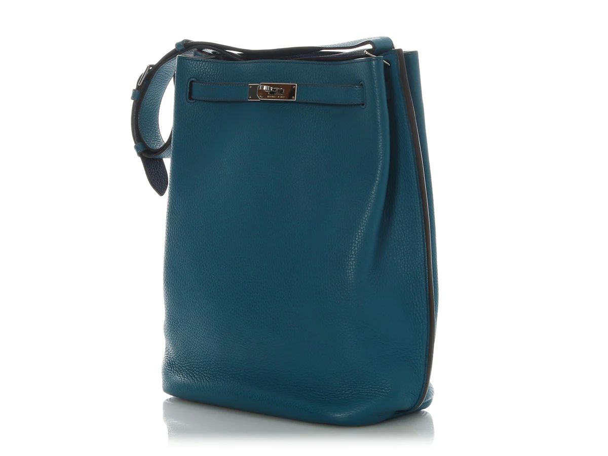 Hermès Bleu Izmir and Bleu Saphir Clémence Verso So Kelly 26 - Image 3