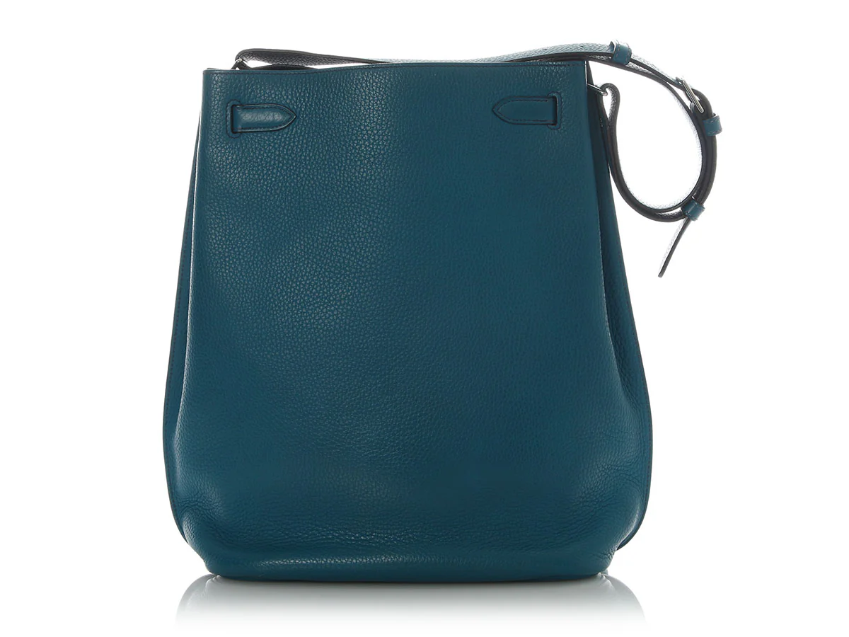 Hermès Bleu Izmir and Bleu Saphir Clémence Verso So Kelly 26 - Image 4