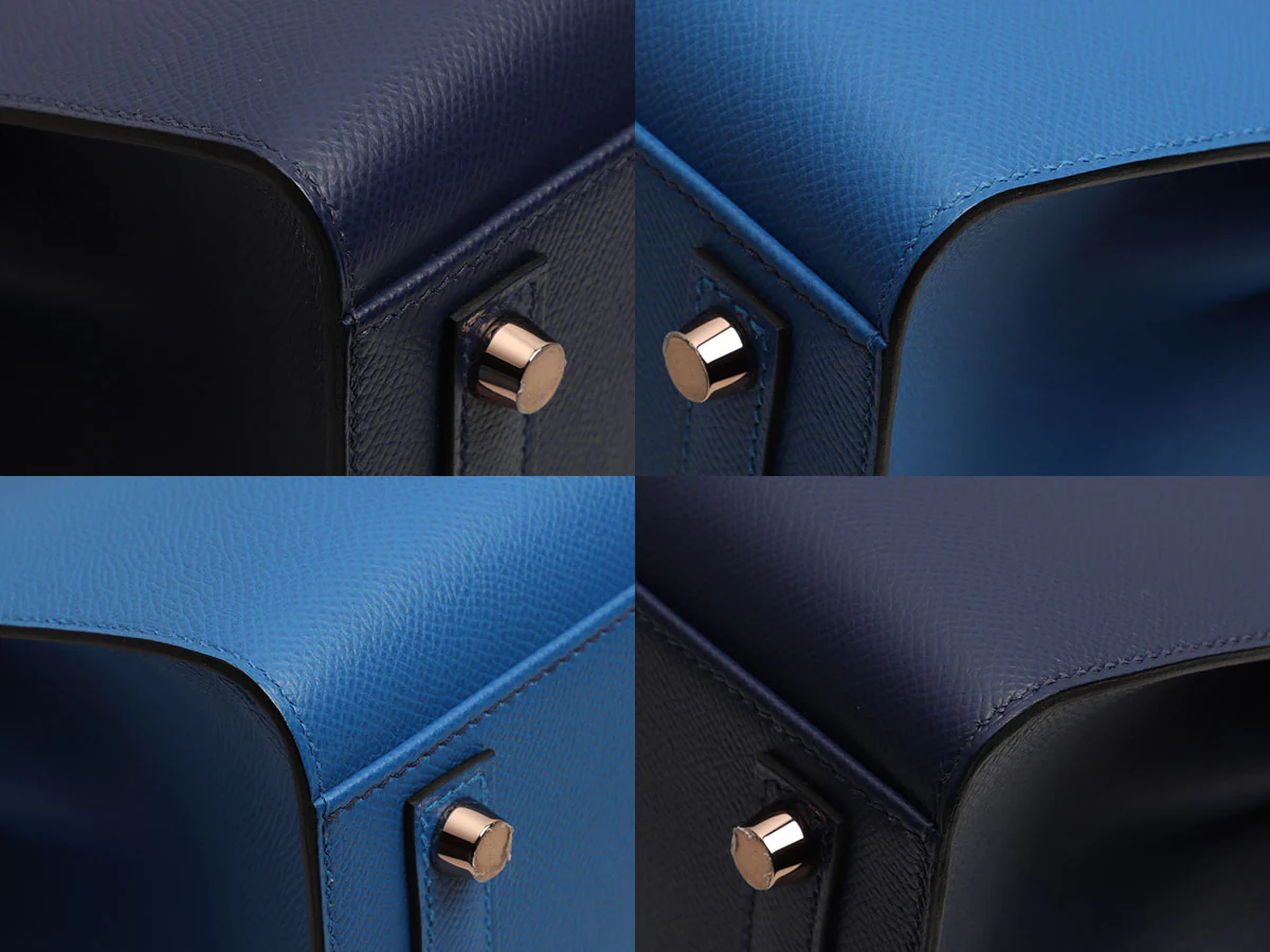 Hermès Bleu Zellige and Bleu Saphir Epsom Casaque Birkin Sellier 30 - Image 11