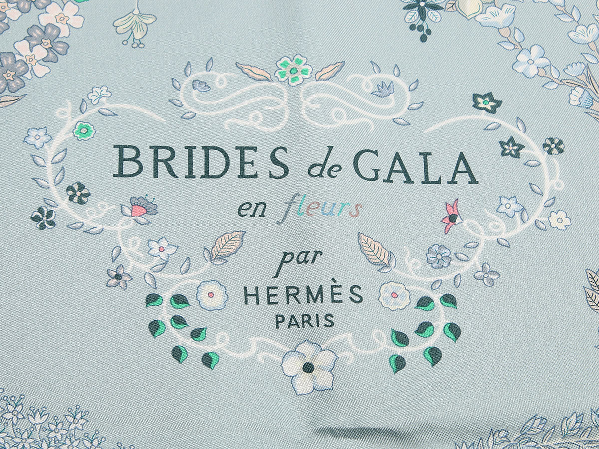 Hermès Brides de Gala en Fleurs Silk Scarf 90cm - Image 2