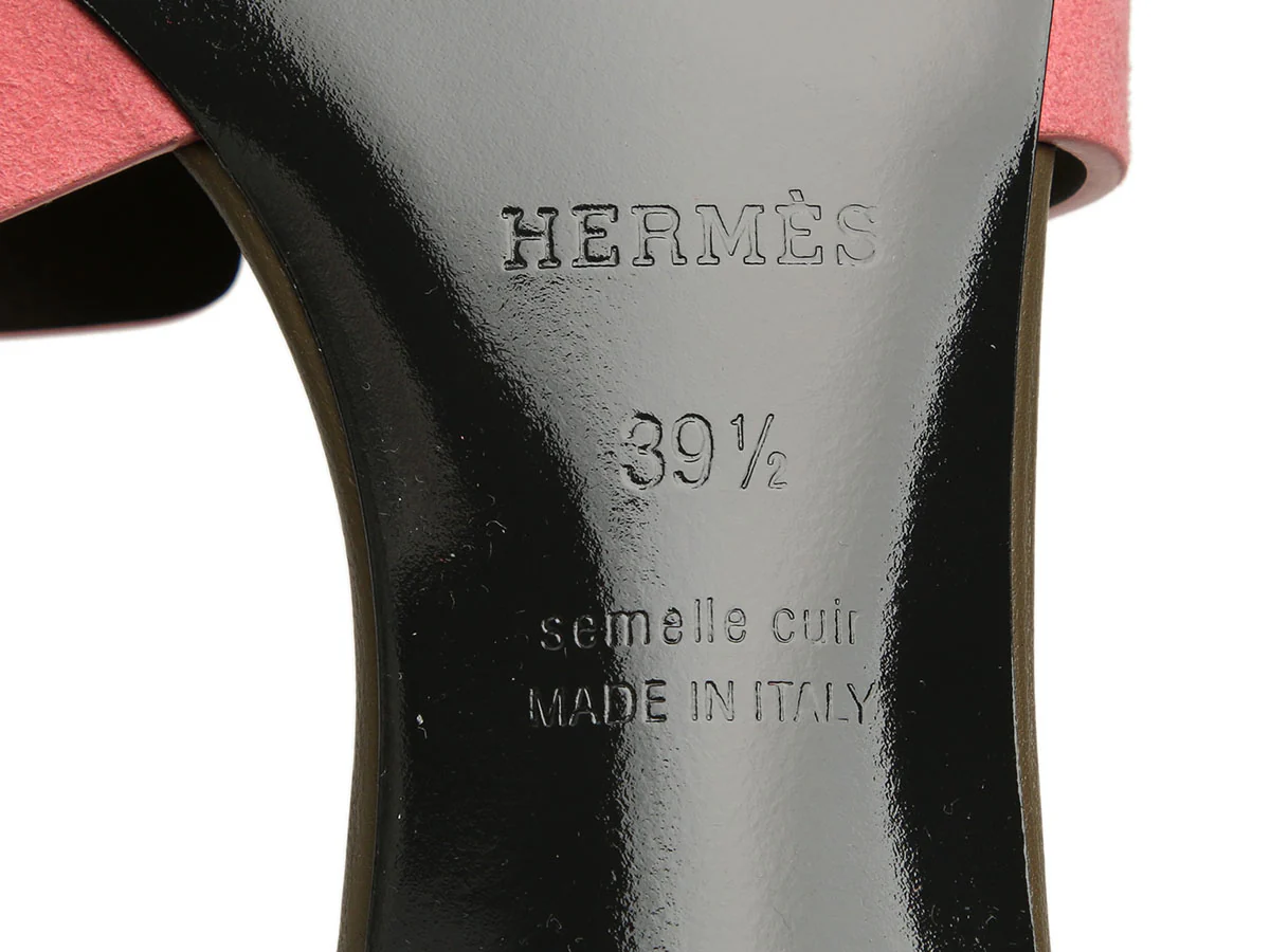 Hermes Brown and Pink Oasis Sandals - Image 6