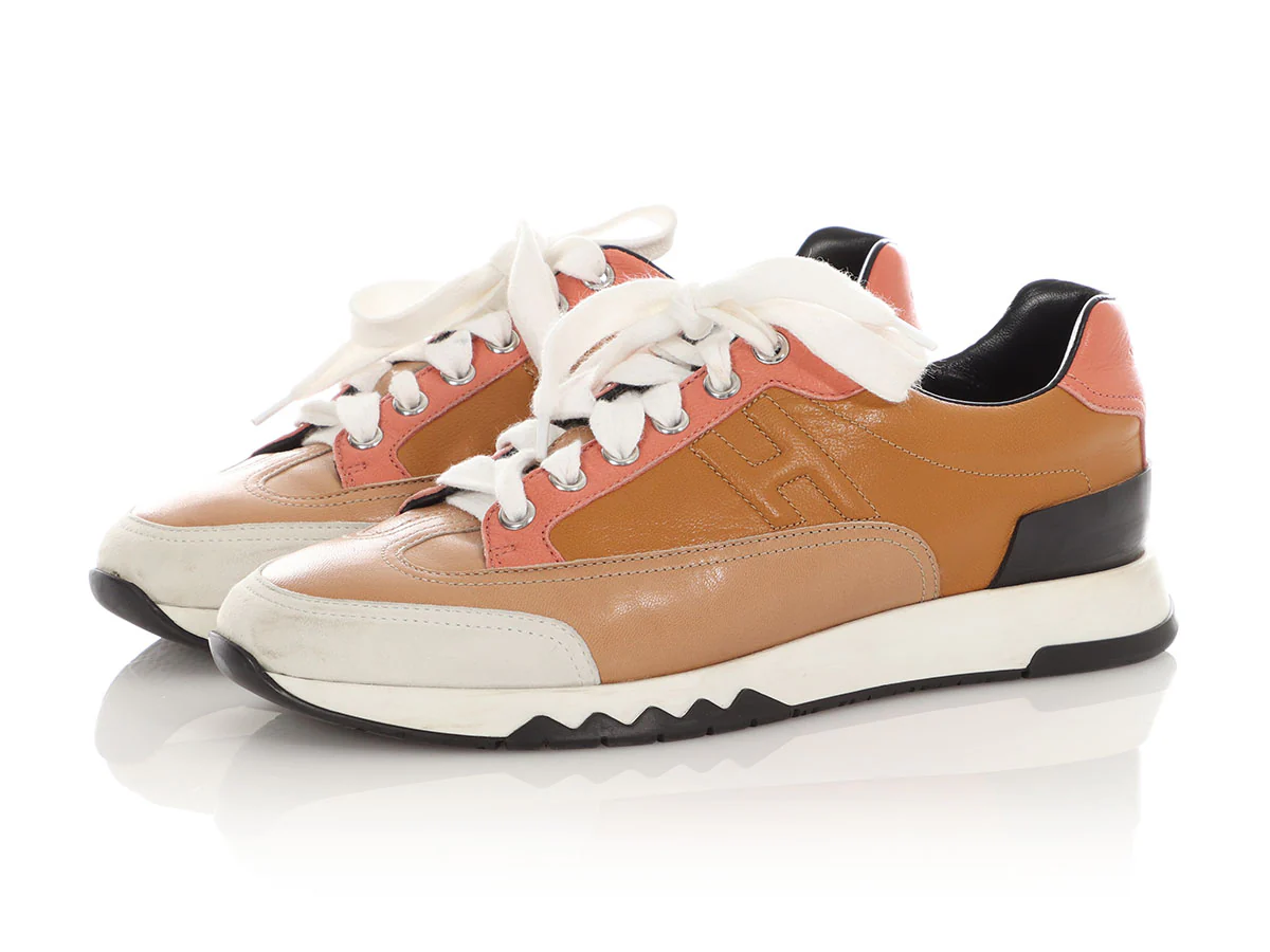 Hermès Brown Trail Sneakers - Image 3