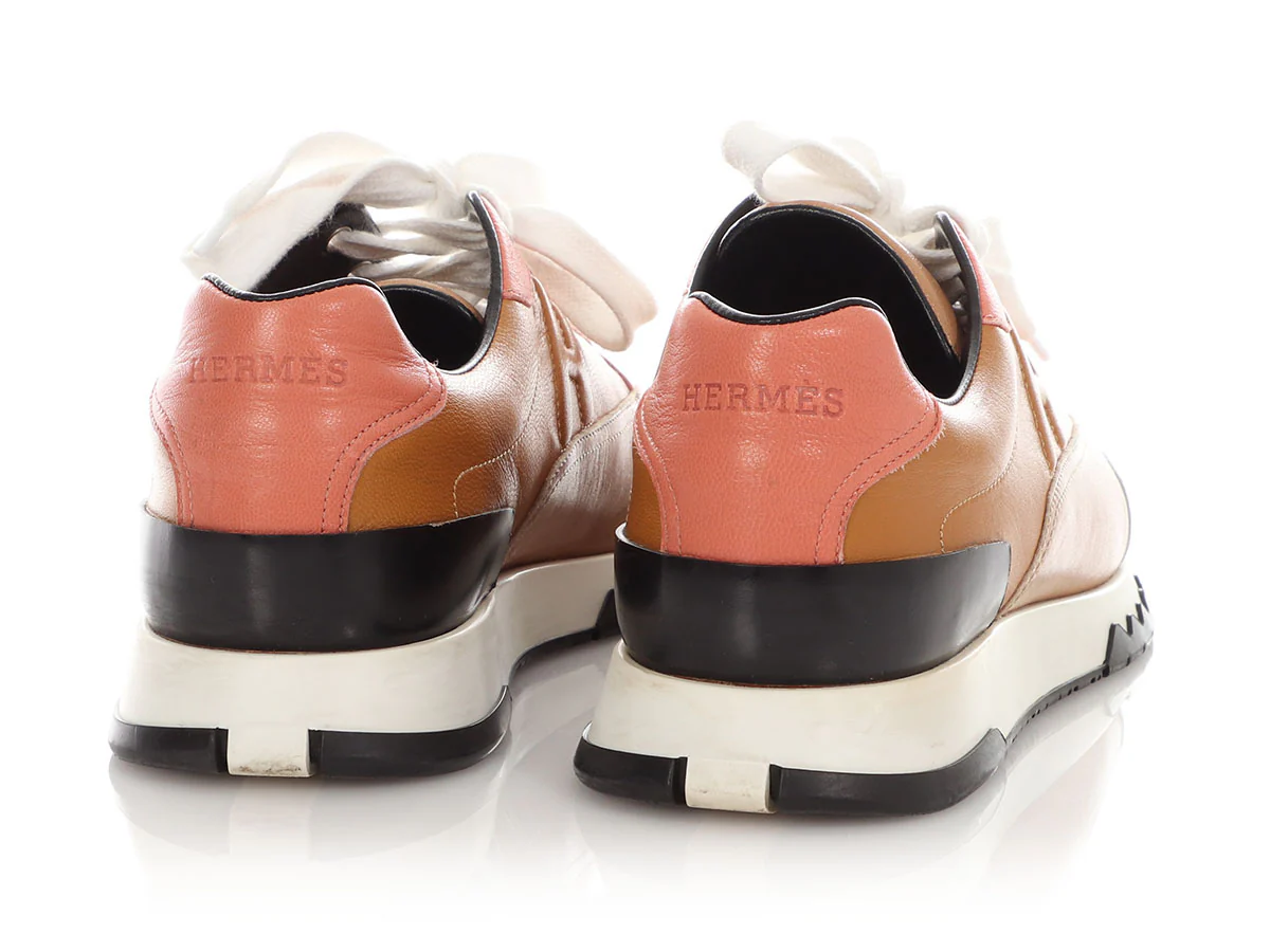 Hermès Brown Trail Sneakers - Image 4