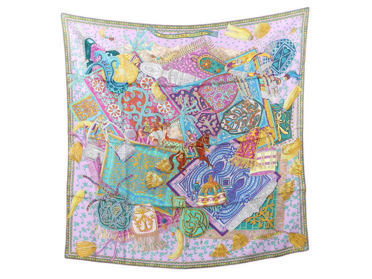 Hermès Cavaliers du Caucase Silk Scarf 90cm