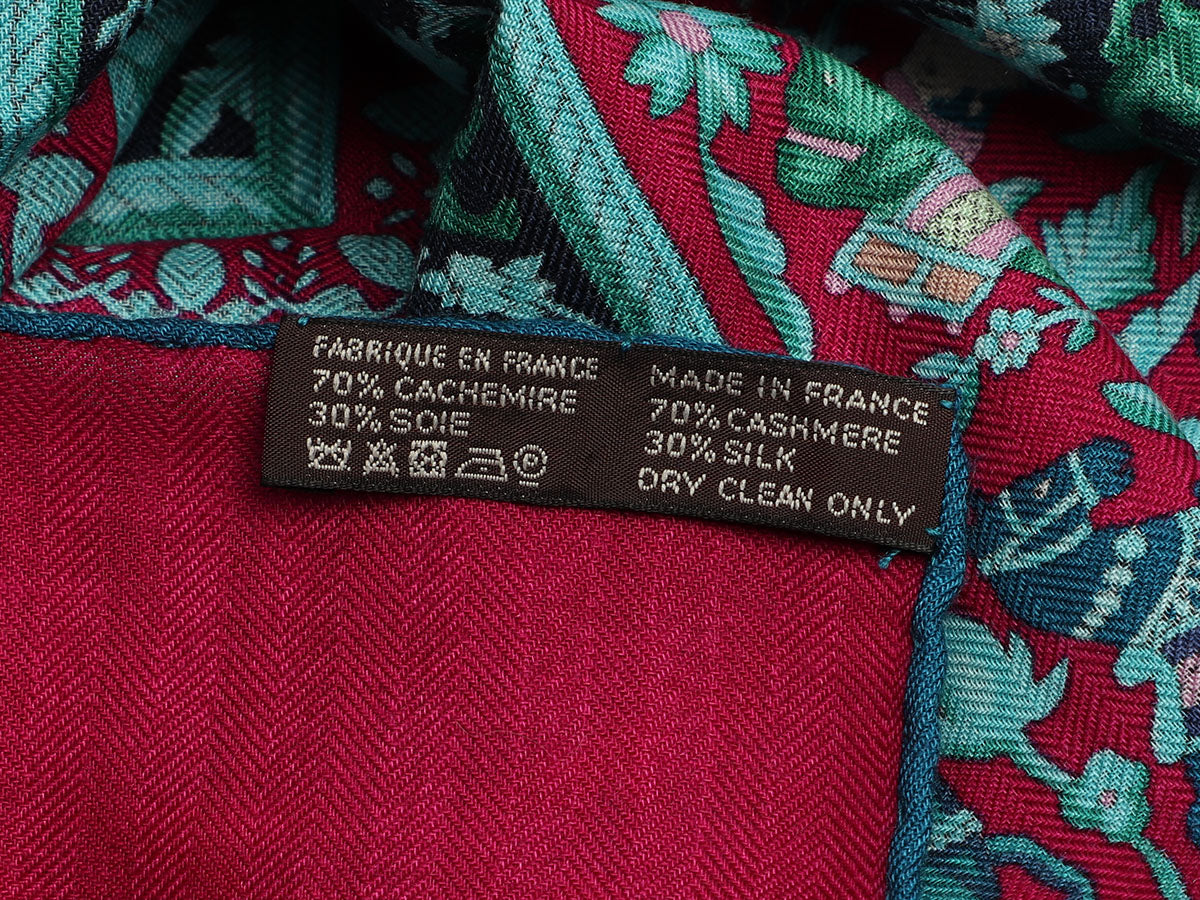 Hermès Chasse en Inde Cashmere Silk Shawl 140cm - Image 4