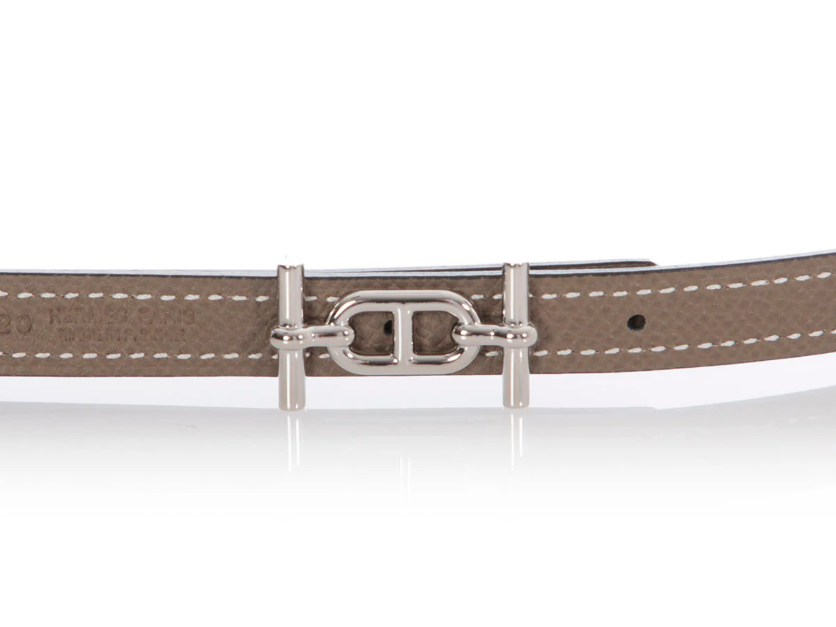 Hermès Etoupe and Noir Ancre Reversible Belt Kit - Image 2