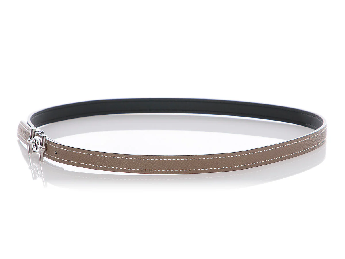 Hermès Etoupe and Noir Ancre Reversible Belt Kit - Image 3