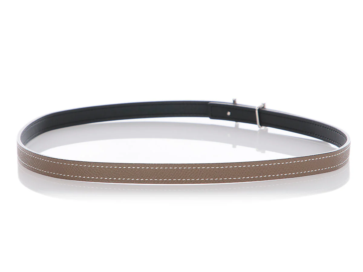 Hermès Etoupe and Noir Ancre Reversible Belt Kit - Image 4