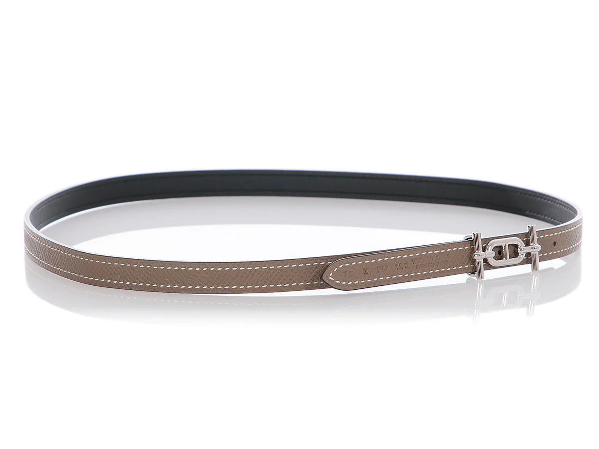 Hermès Etoupe and Noir Ancre Reversible Belt Kit - Image 5