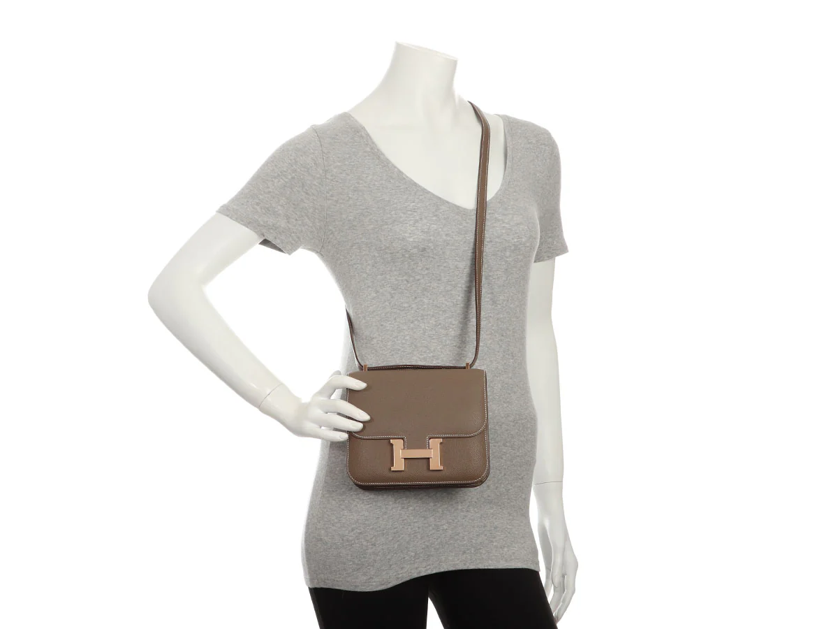 Hermès Etoupe Epsom Constance Mirror 18 - Image 10