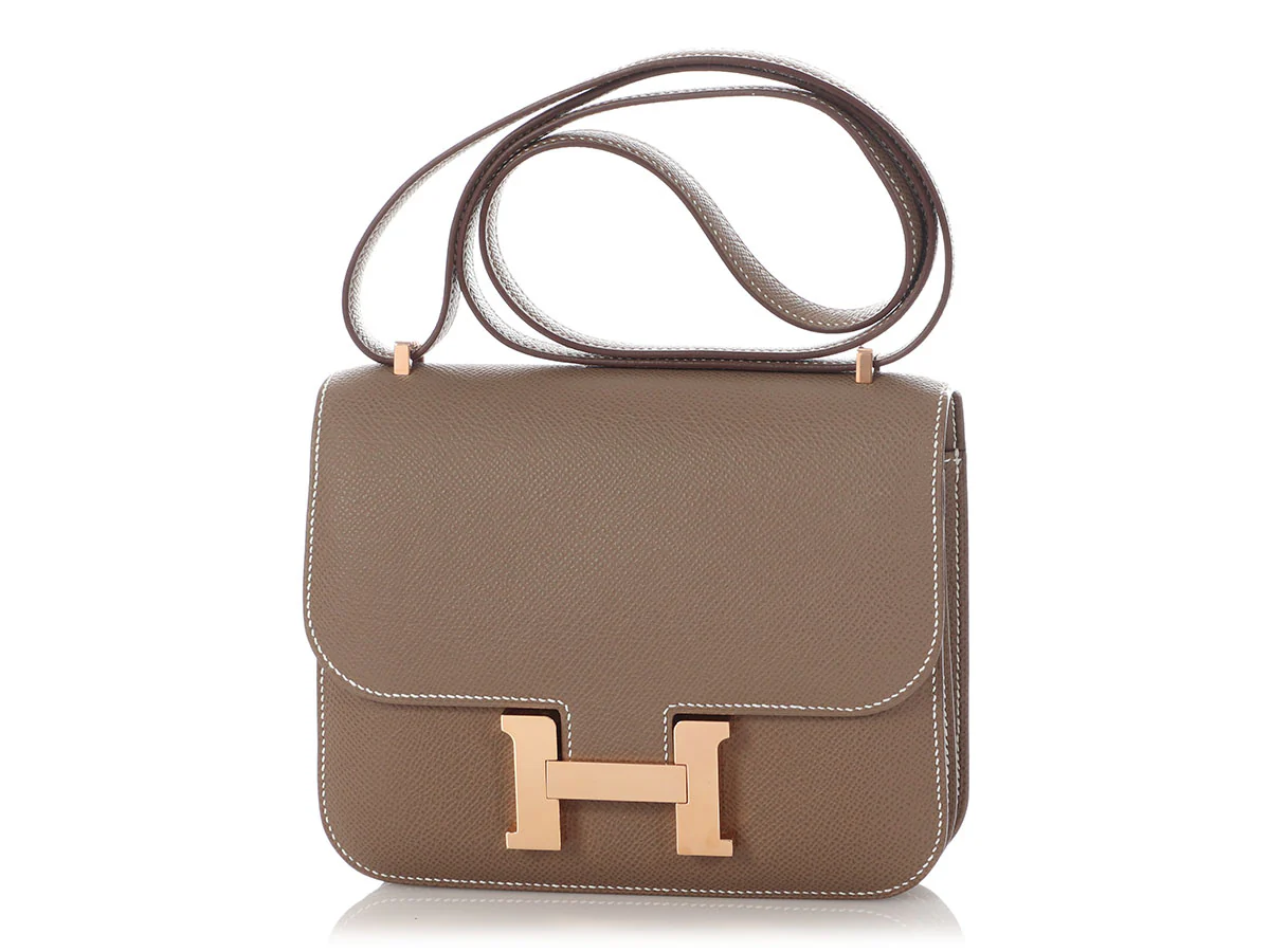 Hermès Etoupe Epsom Constance Mirror 18 - Image 2