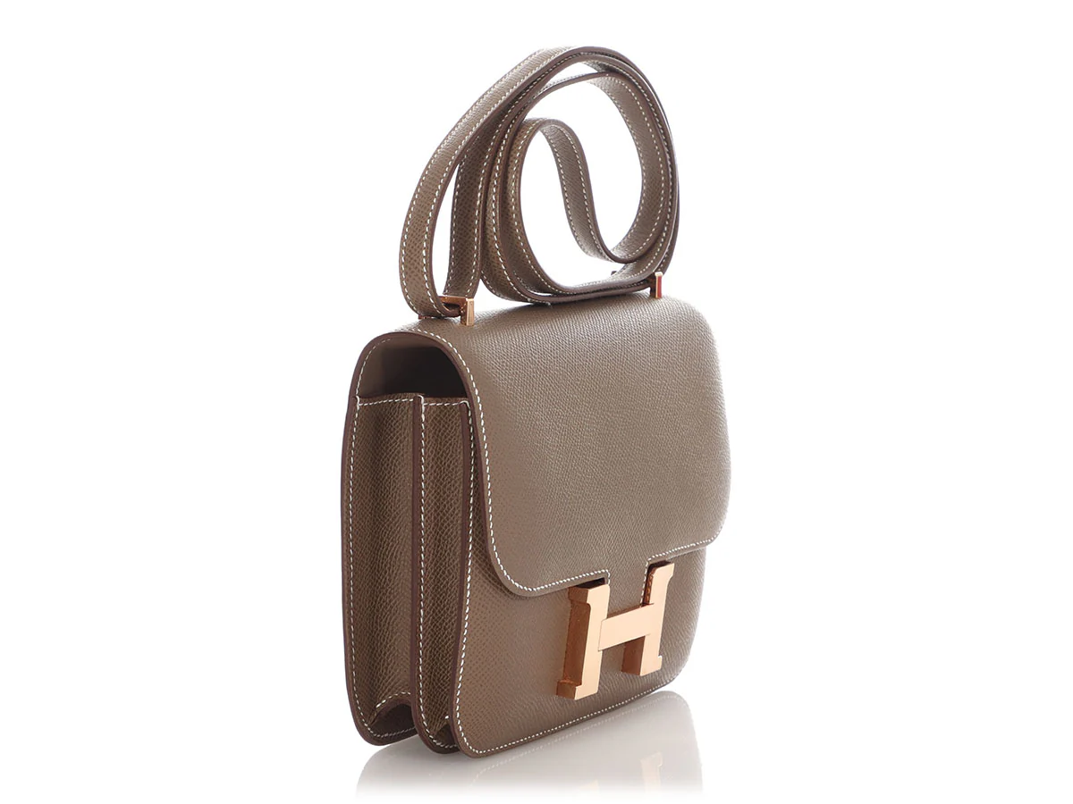 Hermès Etoupe Epsom Constance Mirror 18 - Image 5