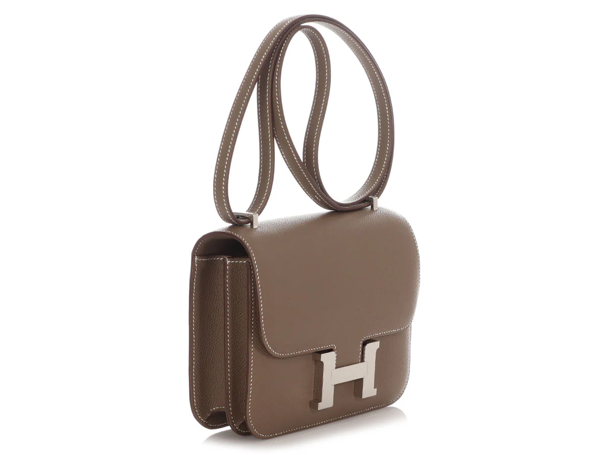 Hermès Etoupe Epsom Constance Mirror 18 - Image 5
