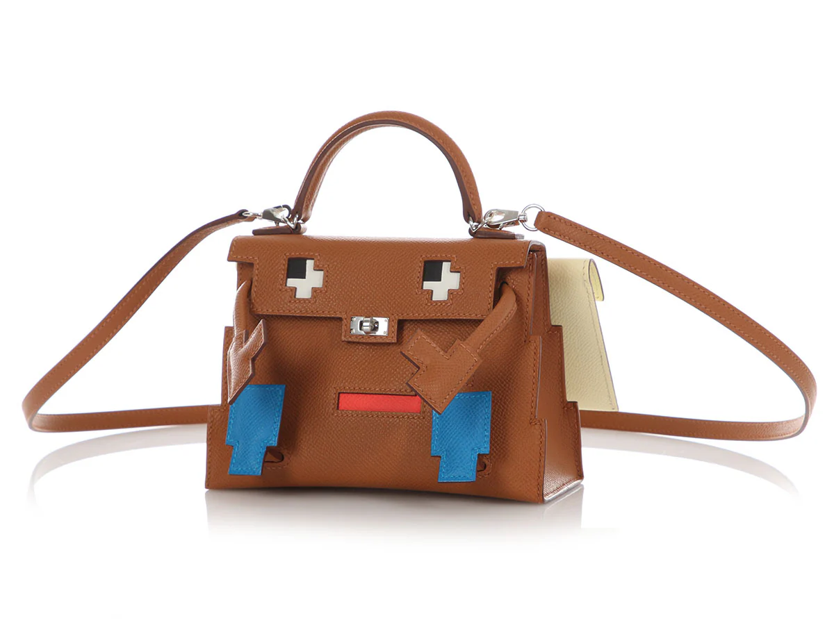 Hermès Gold and Zanzibar Epsom Kelly Doll Picto - Image 3