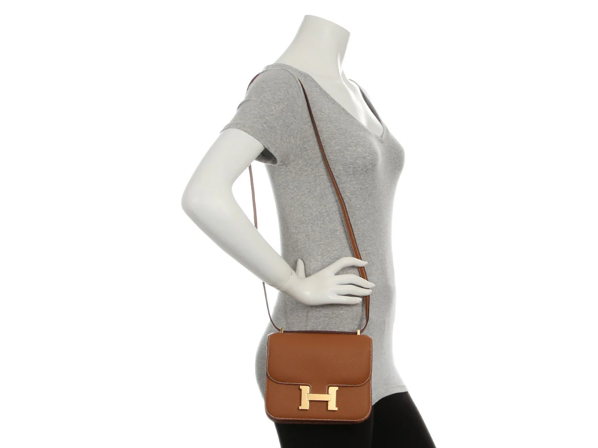 Hermès Gold Epsom Constance Mirror 18 - Image 12