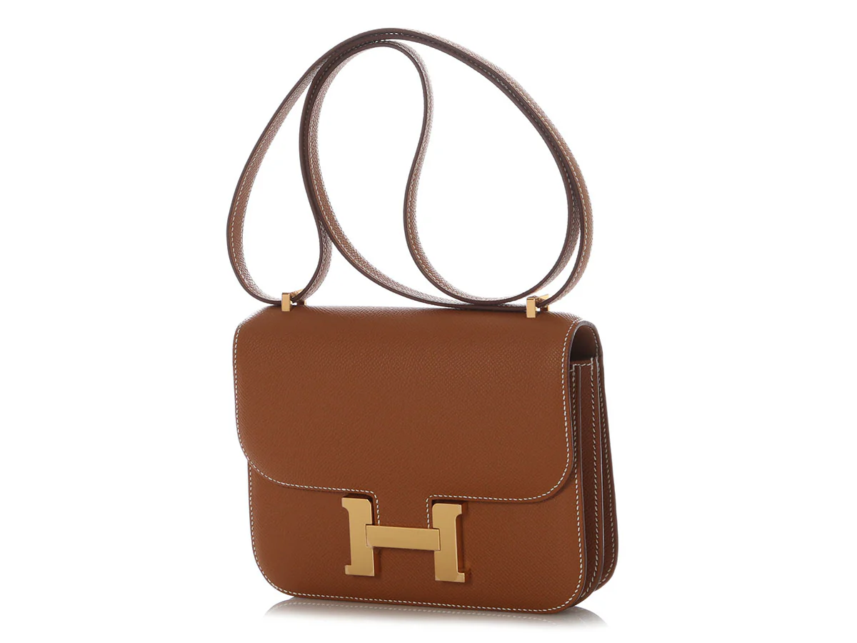 Hermès Gold Epsom Constance Mirror 18 - Image 3