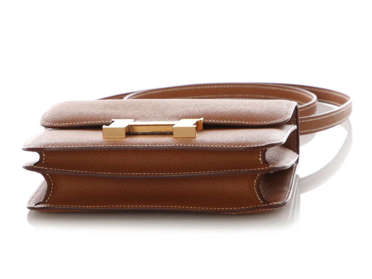 Hermès Gold Epsom Constance Mirror 18 - Image 7