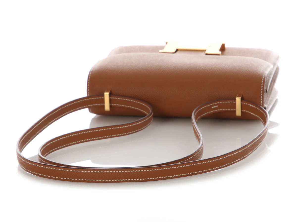 Hermès Gold Epsom Constance Mirror 18 - Image 8
