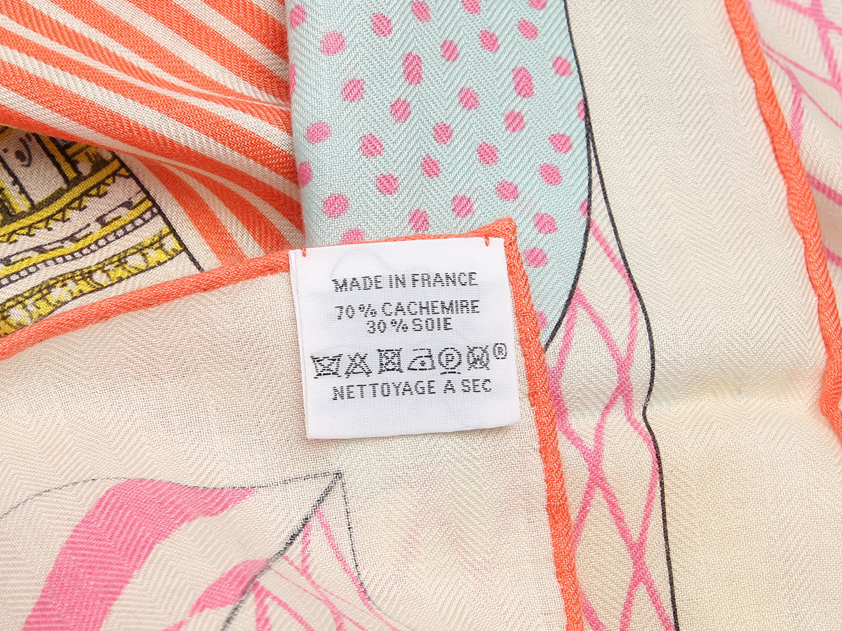 Hermès Grande Theater Nouveau Cashmere Silk Shawl 140cm - Image 4