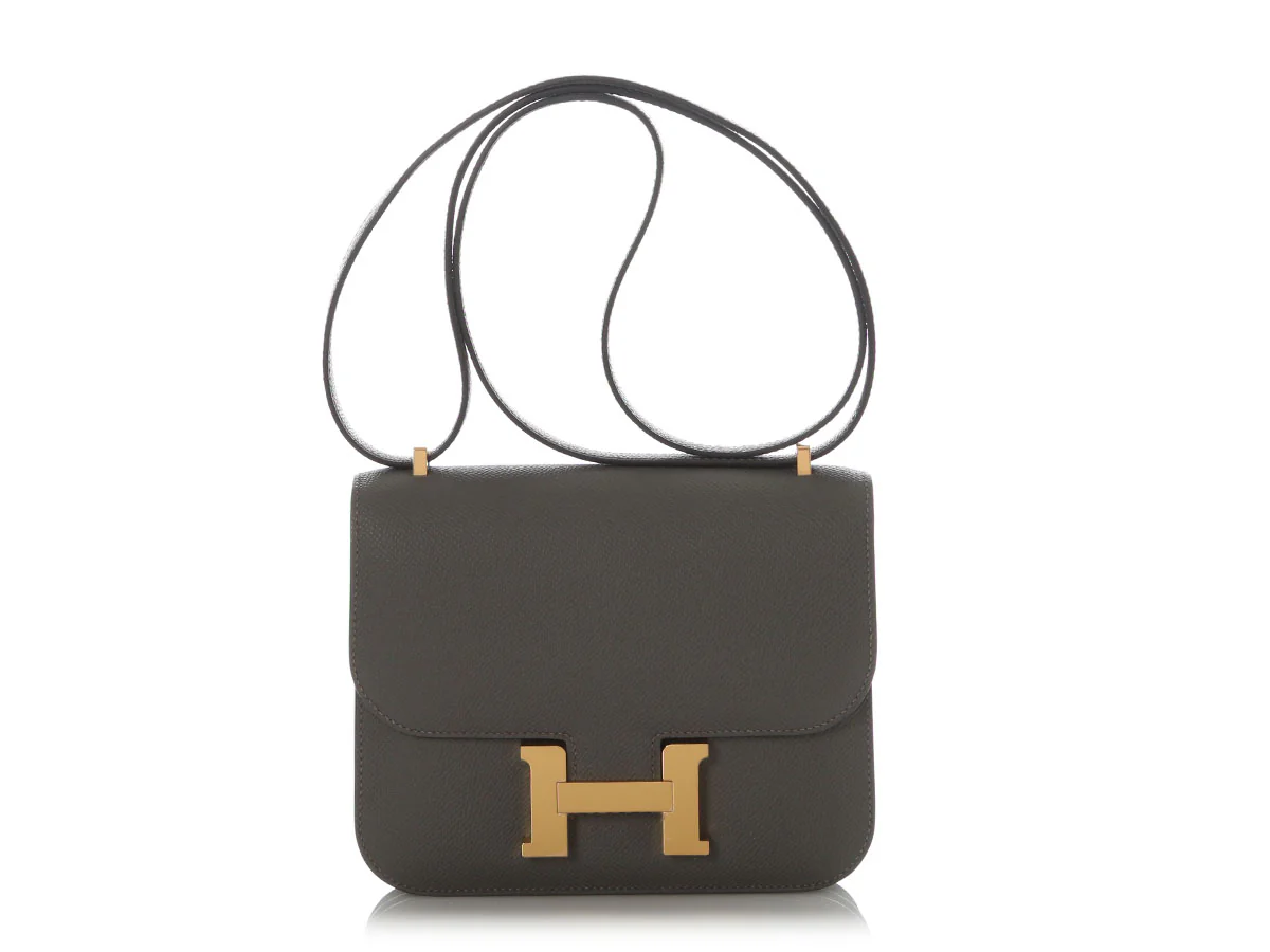 Hermès Gris Asphalt Epsom Constance Mirror 18 - Image 2
