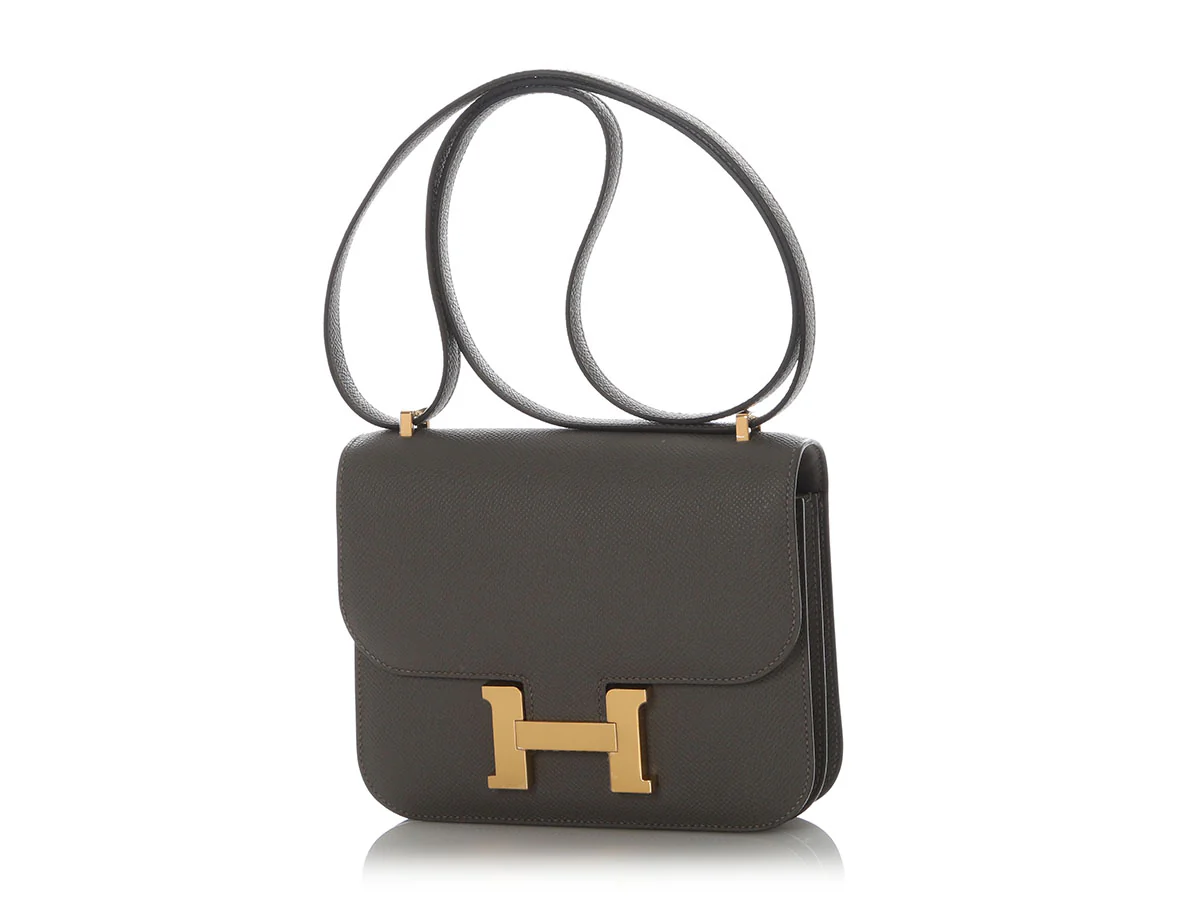 Hermès Gris Asphalt Epsom Constance Mirror 18 - Image 3