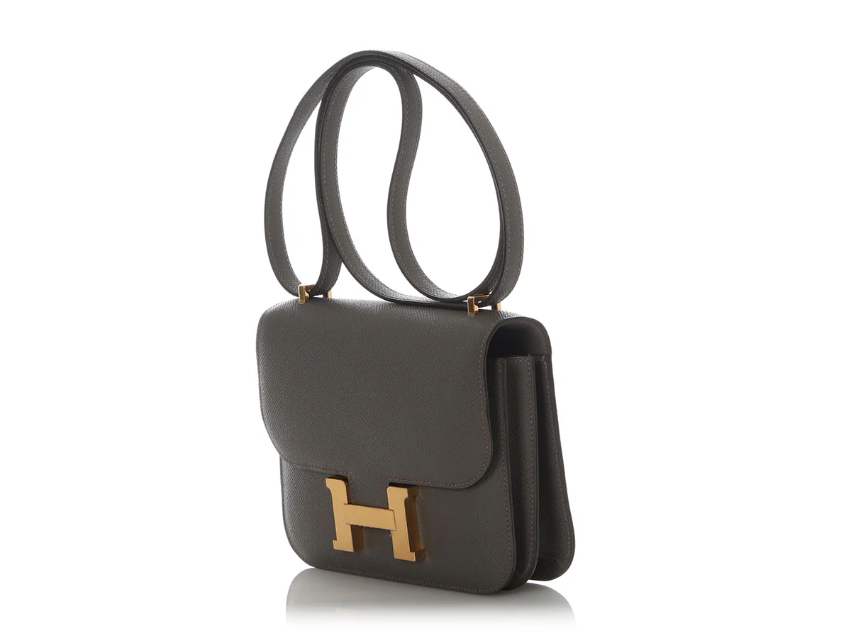 Hermès Gris Asphalt Epsom Constance Mirror 18 - Image 4