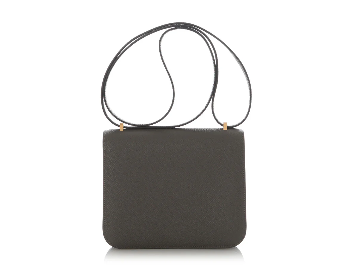 Hermès Gris Asphalt Epsom Constance Mirror 18 - Image 5